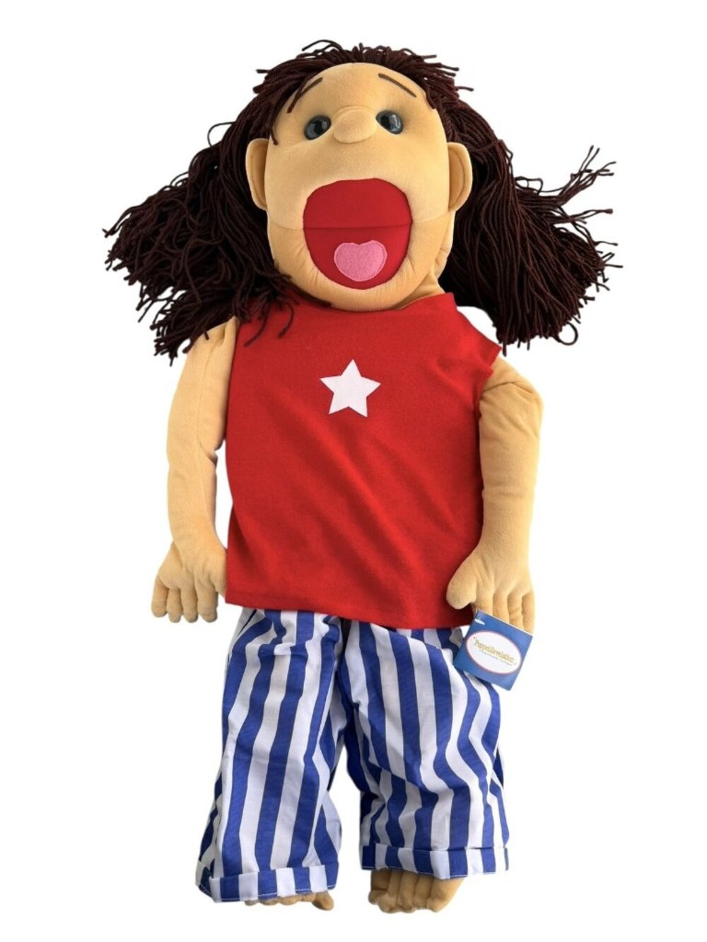 Puppet Revelation Girl Full Body Brown Hair Pigtails Puppet 28” Bible School NEW